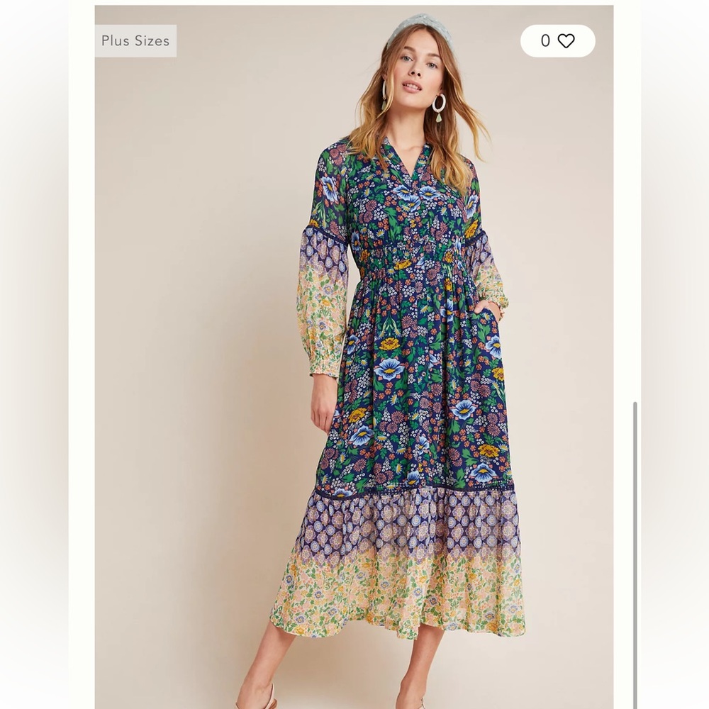 Maeve Anthropologie Ondine Maxi Dress